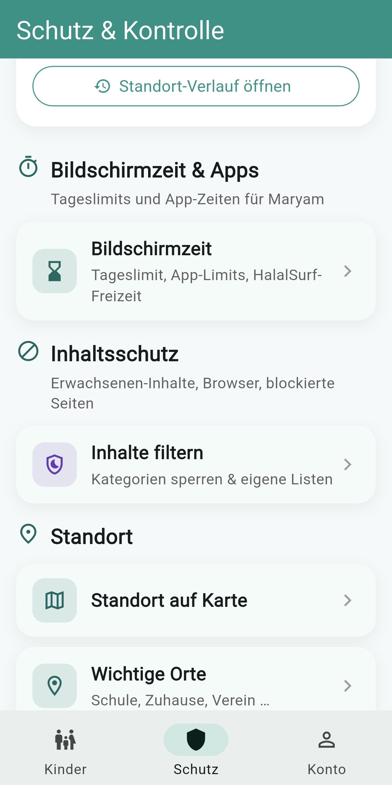 HalalSurf Eltern-Dashboard – Ansicht 10